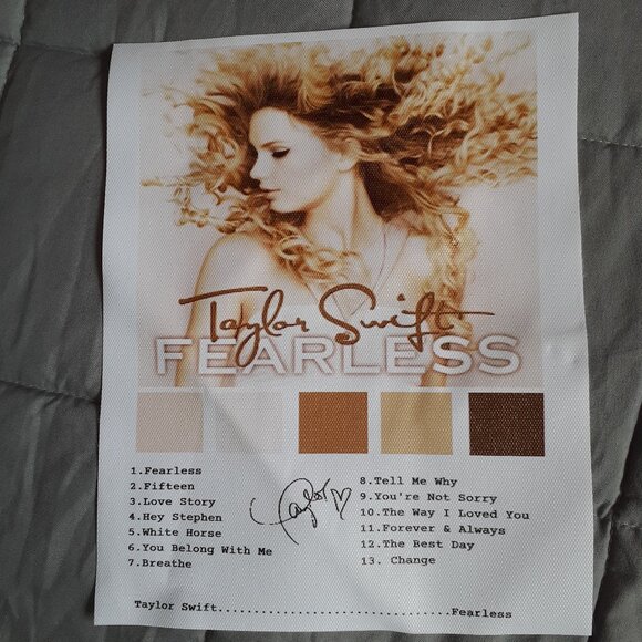 Taylor Swift Fearless Album Cover Wall Art Canvas Unframed 12x16  Home Decor - Picture 1 of 5